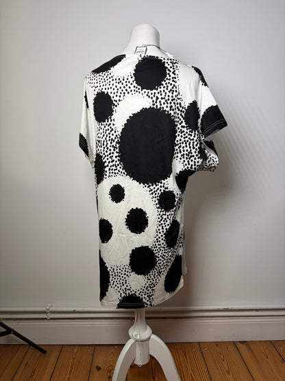 Vintage Jean Paul Gaultier Abstract Dot Print T-Shirt Black White XL