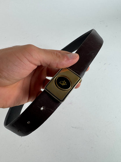 Vintage Dior Leather belt brown