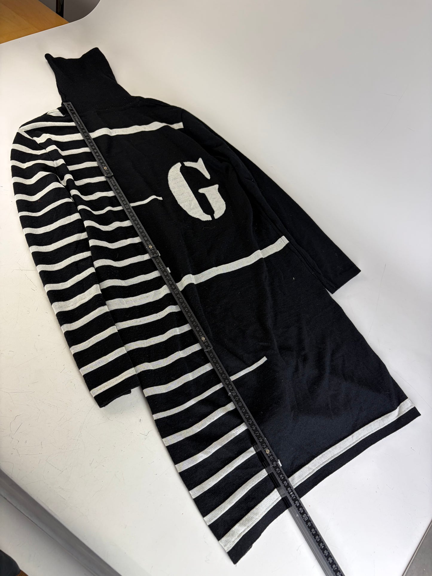 Vintage Jean Paul Gaultier Wool Blend Dress Black White M