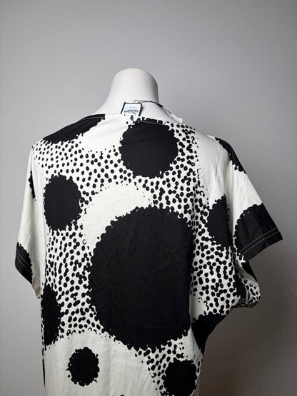Vintage Jean Paul Gaultier Abstract Dot Print T-Shirt Black White XL