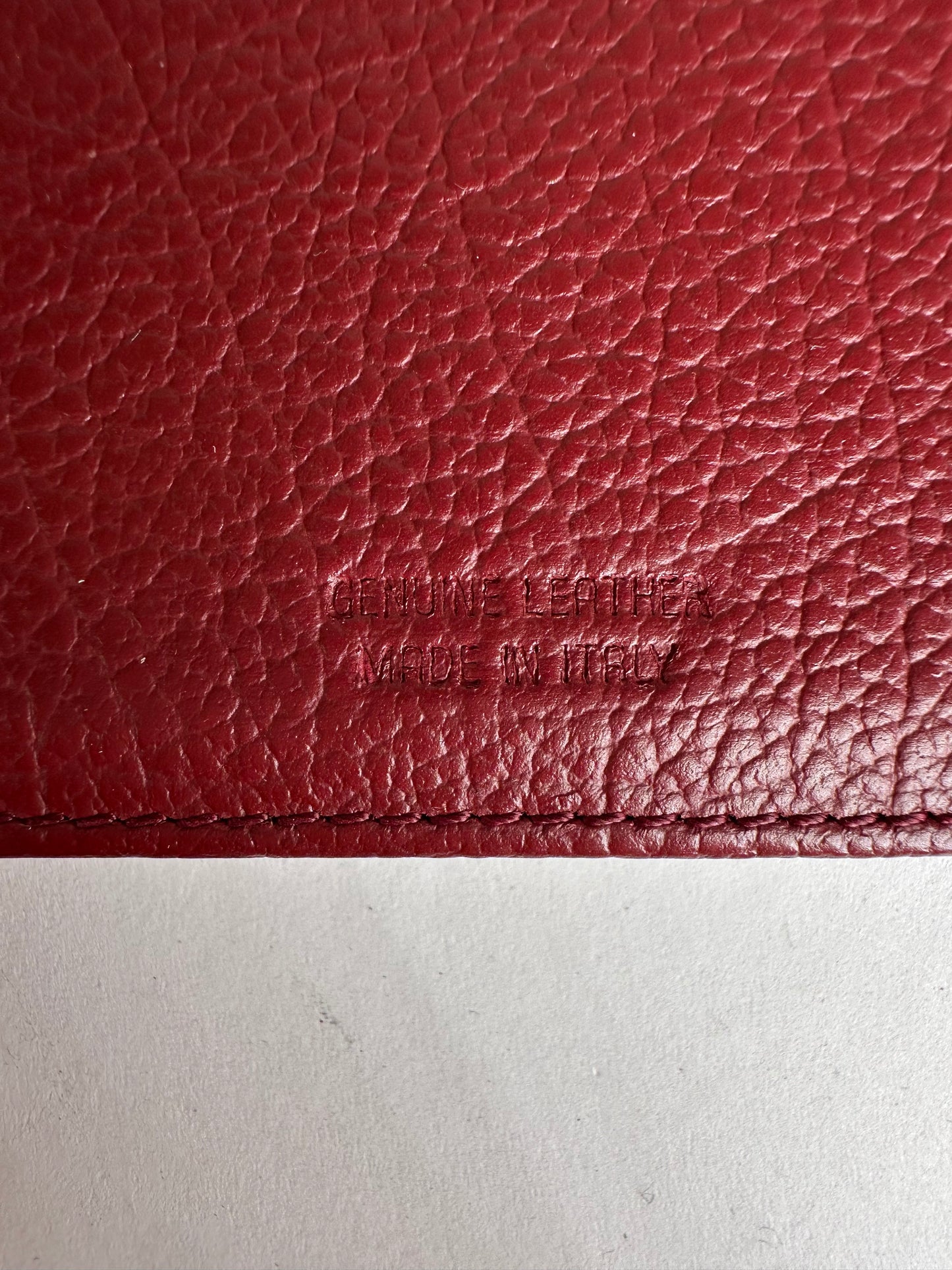 Vivienne Westwood Bifold Grained Leather Card Holder Burgundy