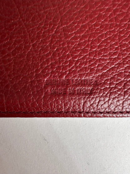 Vivienne Westwood Bifold Grained Leather Card Holder Burgundy