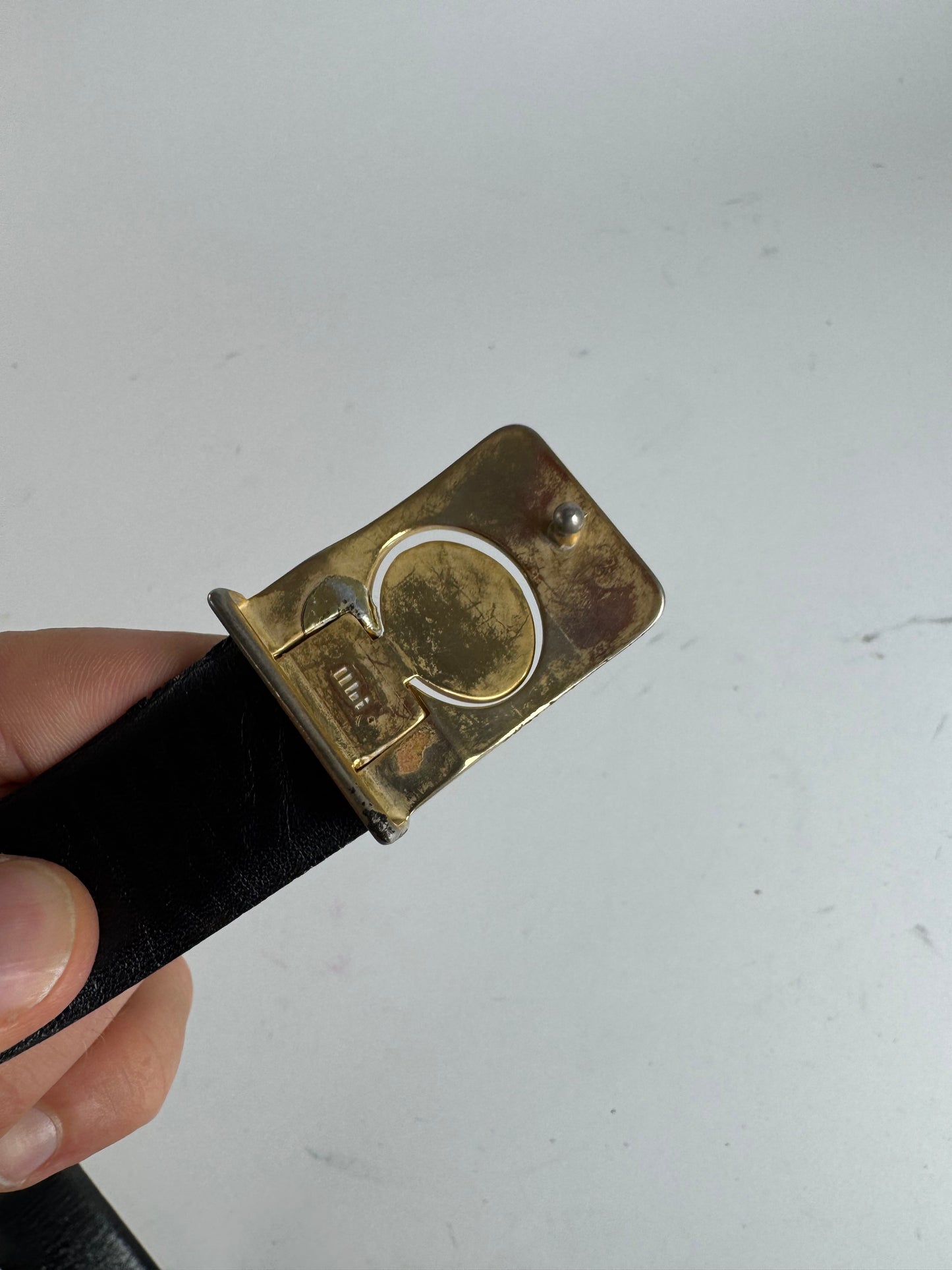 Vintage Dior Leather belt brown