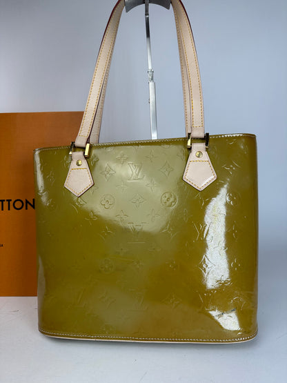 Vintage Louis Vuitton Vernis Leather Handbag Green