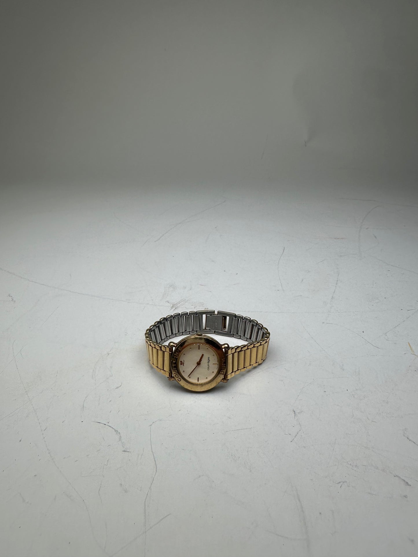 Vintage Courreges Bracelet Watch Gold Silver c. 1990s