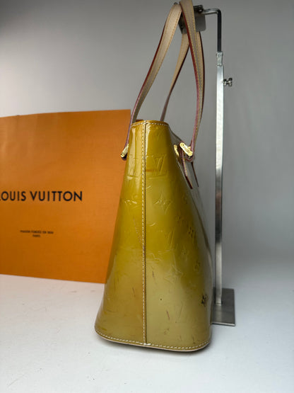 Vintage Louis Vuitton Vernis Leather Handbag Green