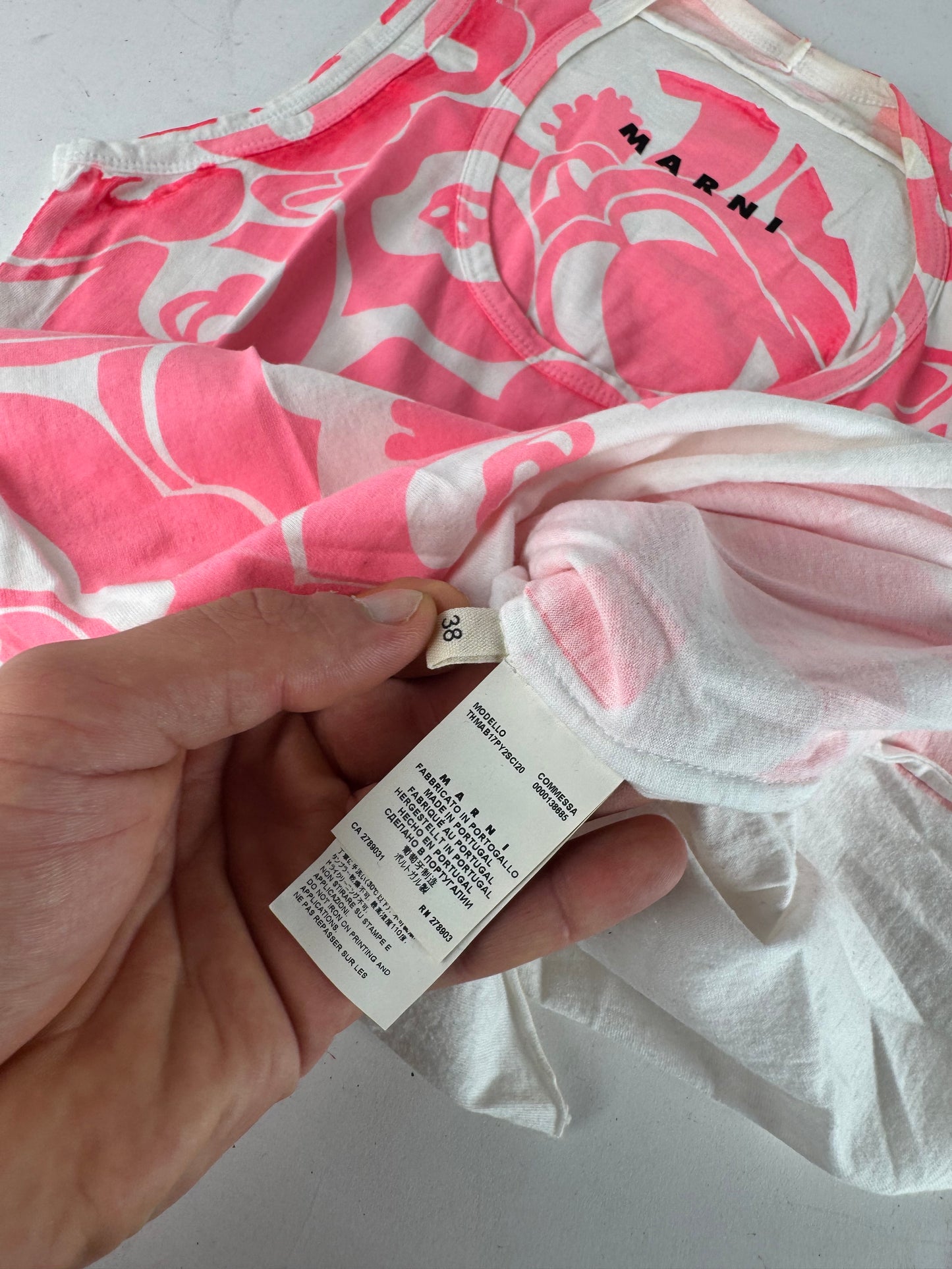 Vintage Marni Top Pink White M