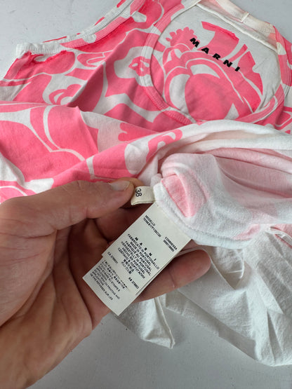 Vintage Marni Top Pink White M