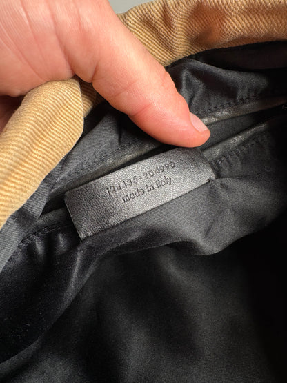 Vintage Yves Saint Laurent Canvas Logo Bag Beige Black