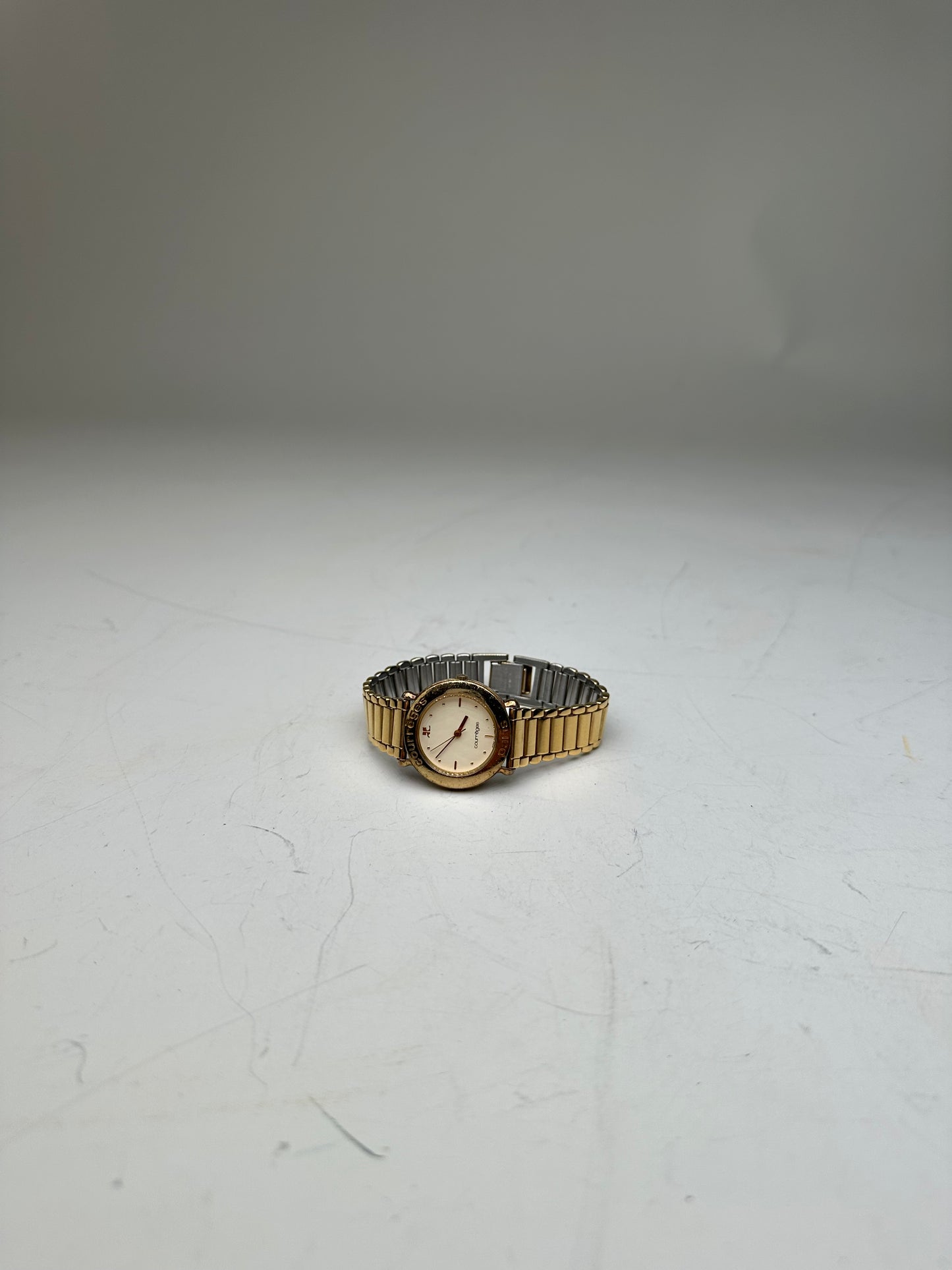 Vintage Courreges Bracelet Watch Gold Silver c. 1990s
