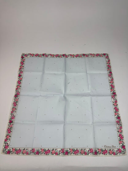 Vintage Dior Floral scarf babyblue