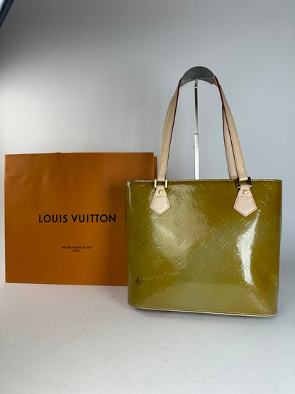 Vintage Louis Vuitton Vernis Leather Handbag Green
