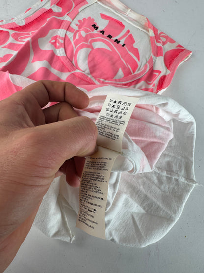 Vintage Marni Top Pink White M