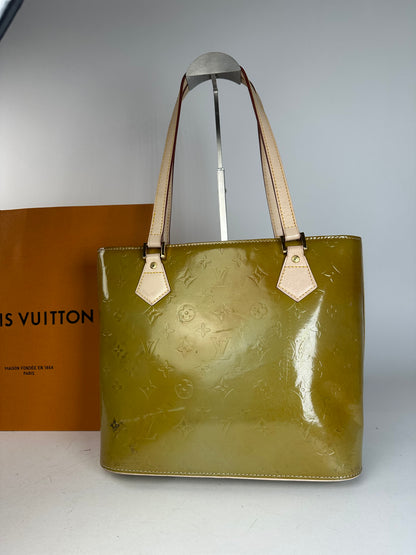 Vintage Louis Vuitton Vernis Leather Handbag Green