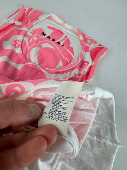 Vintage Marni Top Pink White M