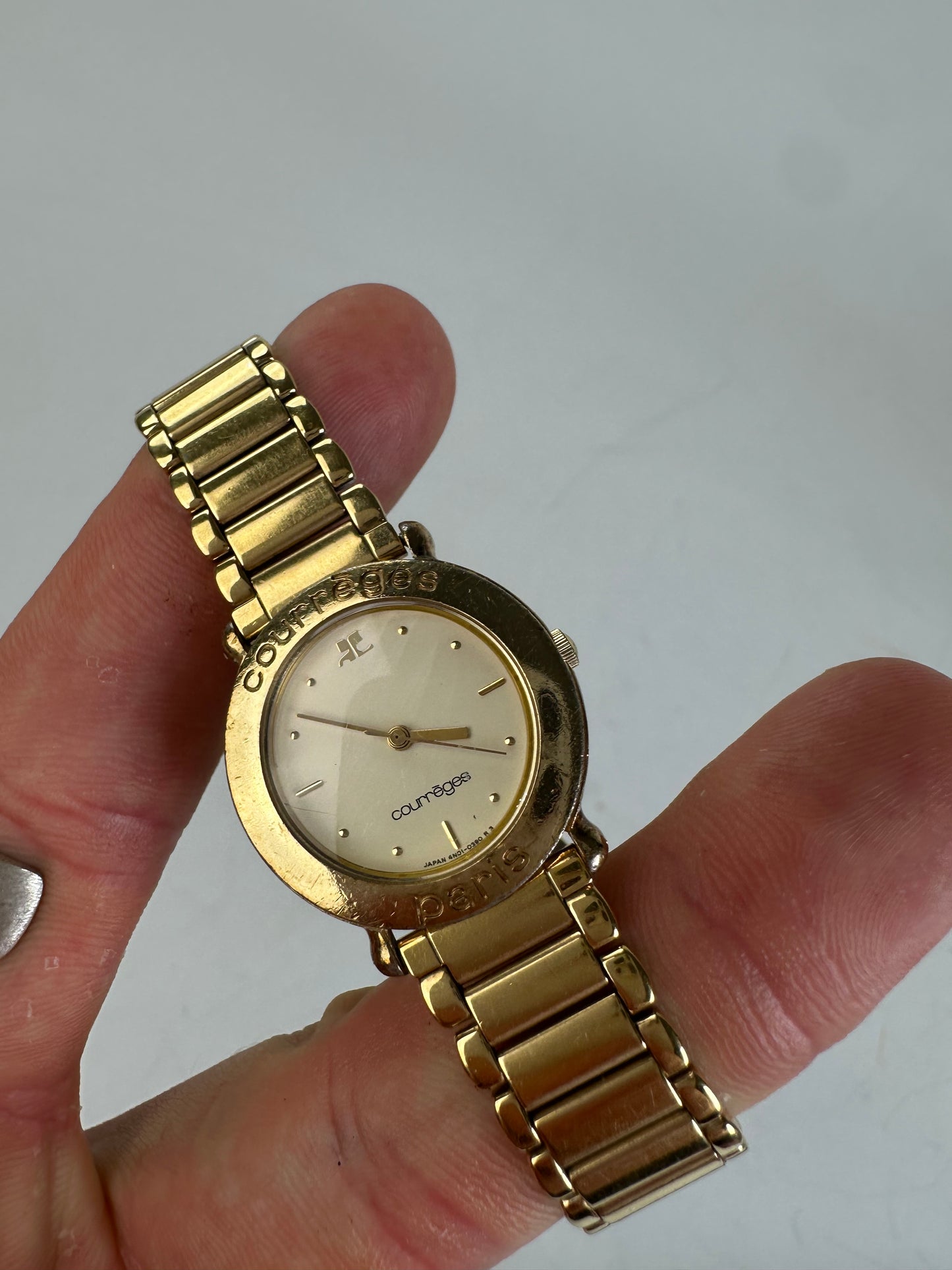Vintage Courreges Bracelet Watch Gold Silver c. 1990s