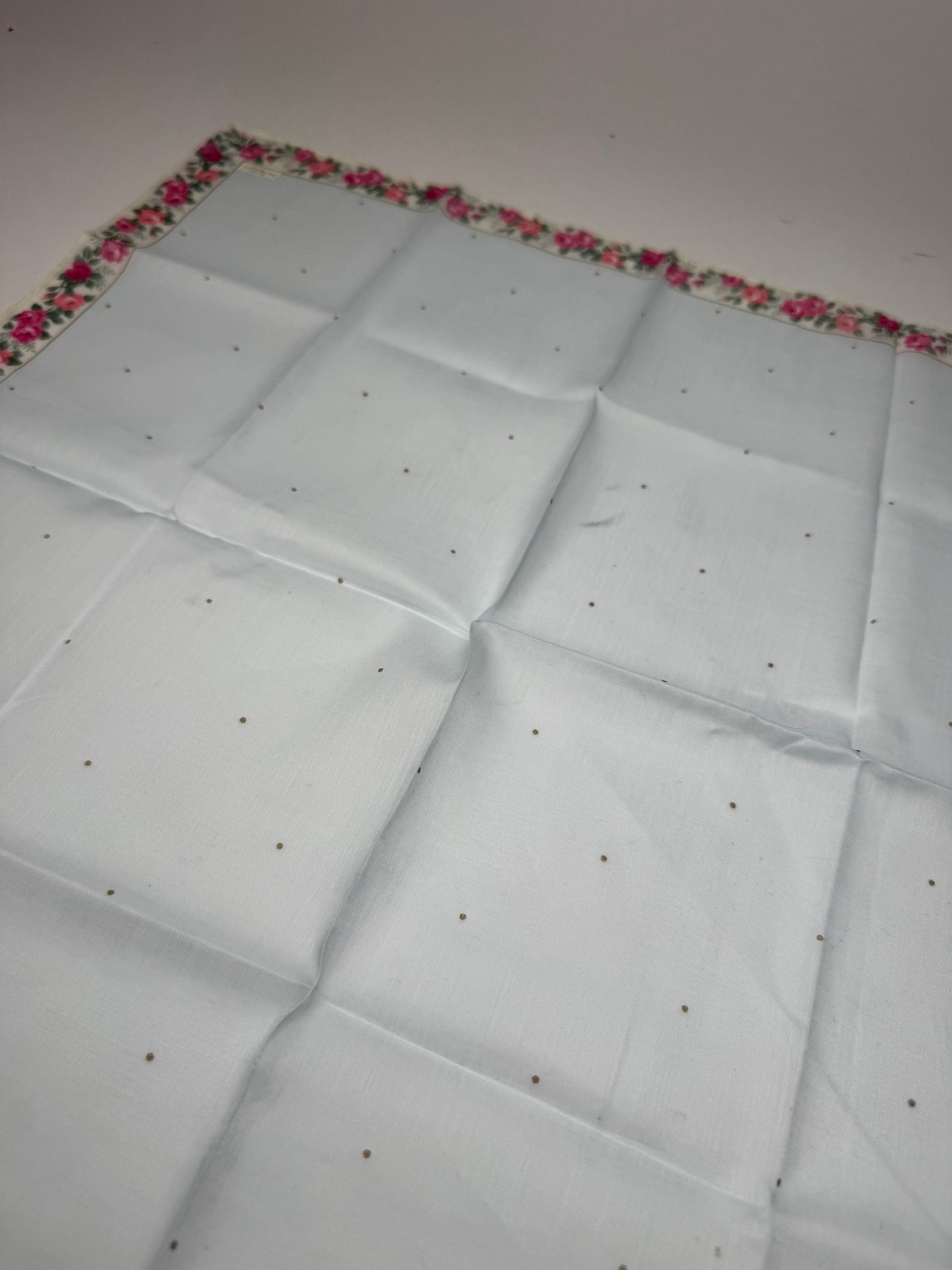 Vintage Dior Floral scarf babyblue