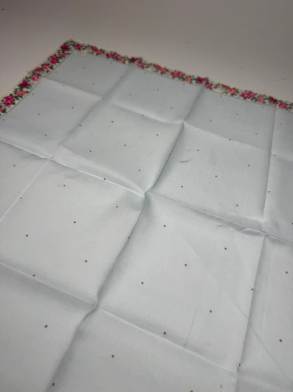 Vintage Dior Floral scarf babyblue