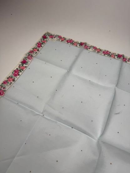 Vintage Dior Floral scarf babyblue