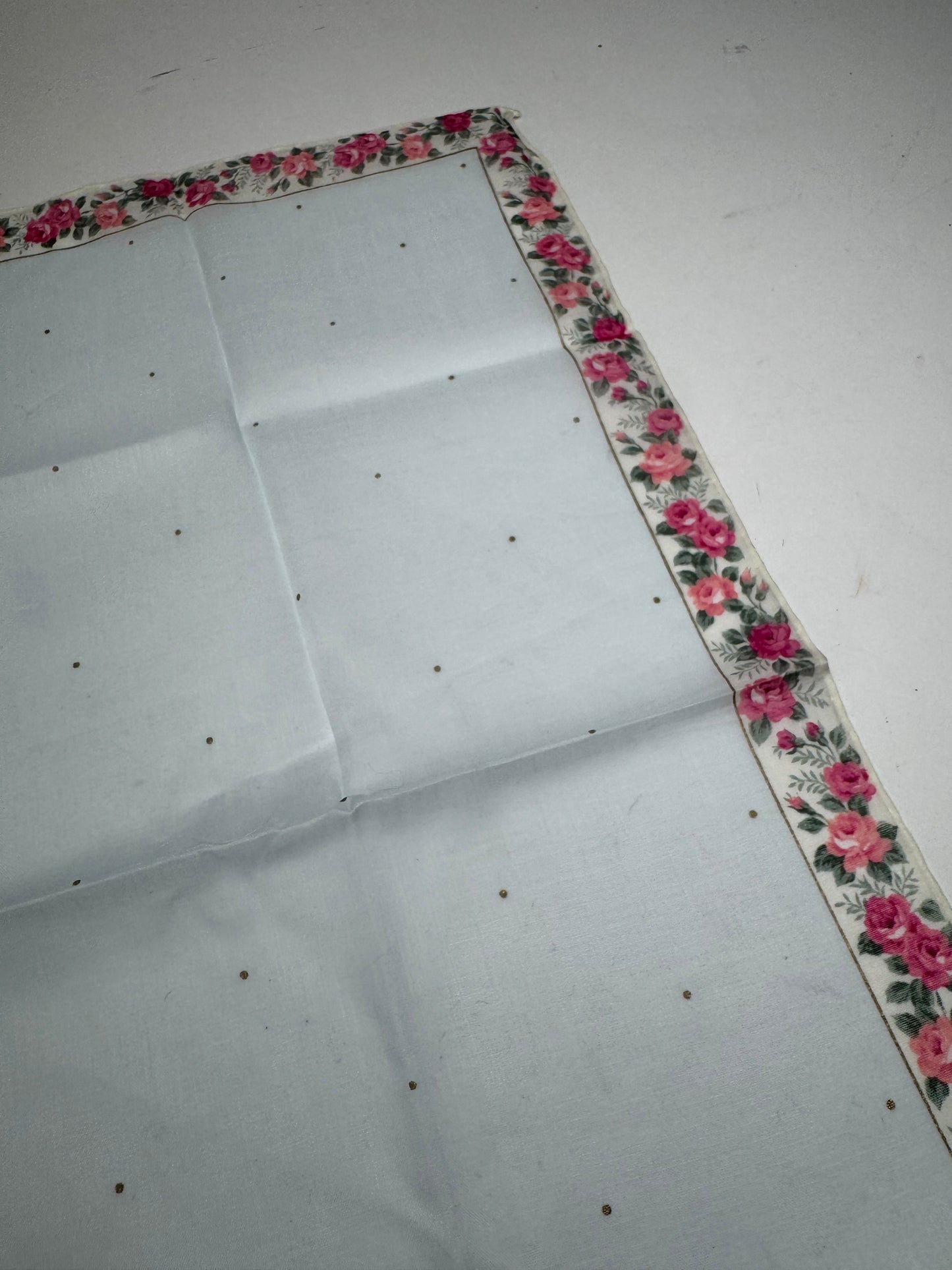 Vintage Dior Floral scarf babyblue