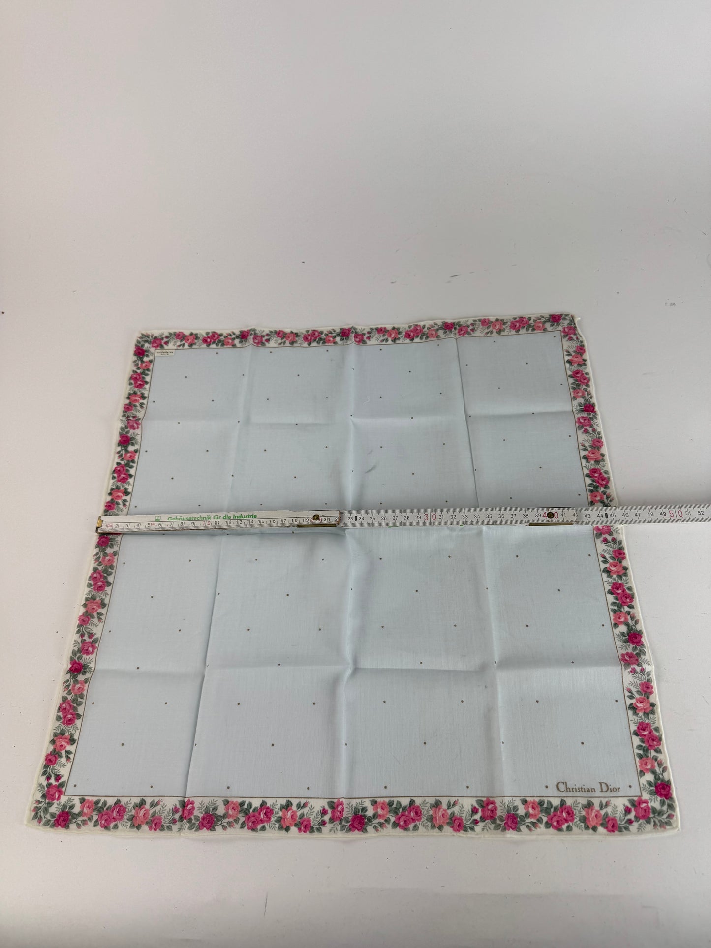 Vintage Dior Floral scarf babyblue