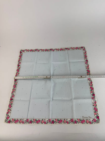 Vintage Dior Floral scarf babyblue