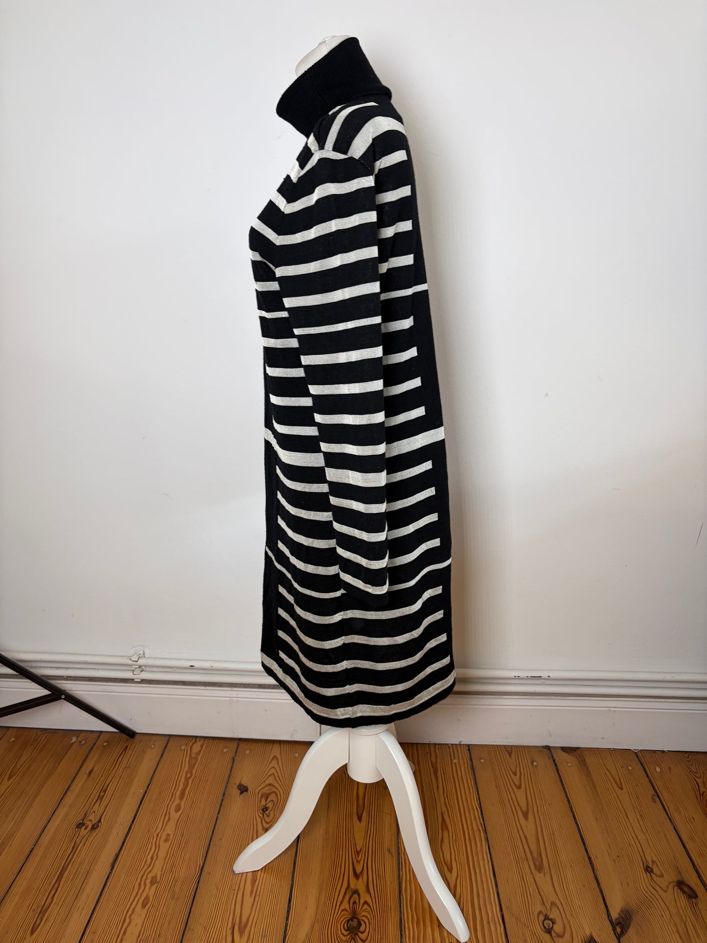 Vintage Jean Paul Gaultier Wool Blend Dress Black White M