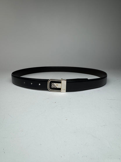 Vintage Celine Triomphe Leather Belt black