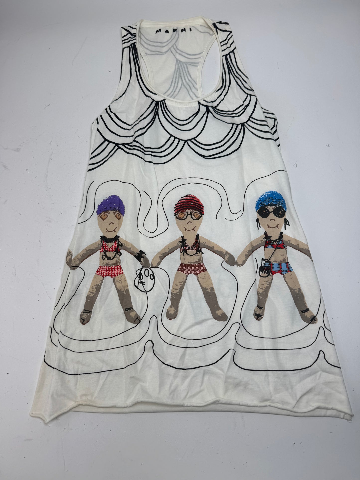 Vintage Marni Top White Black 38/M