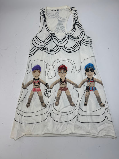 Vintage Marni Top White Black 38/M