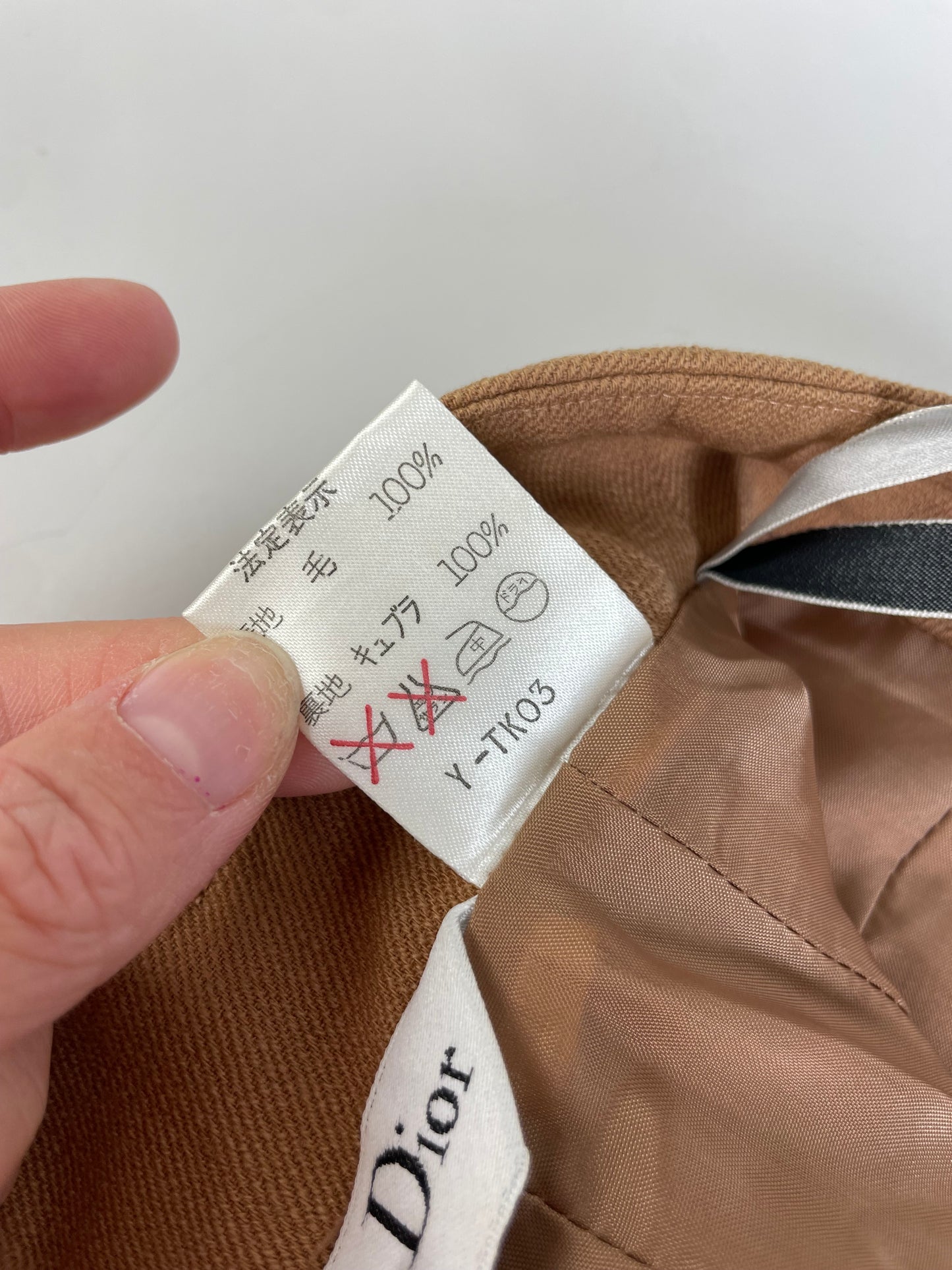 Vintage Dior Wool Skirt Tan M