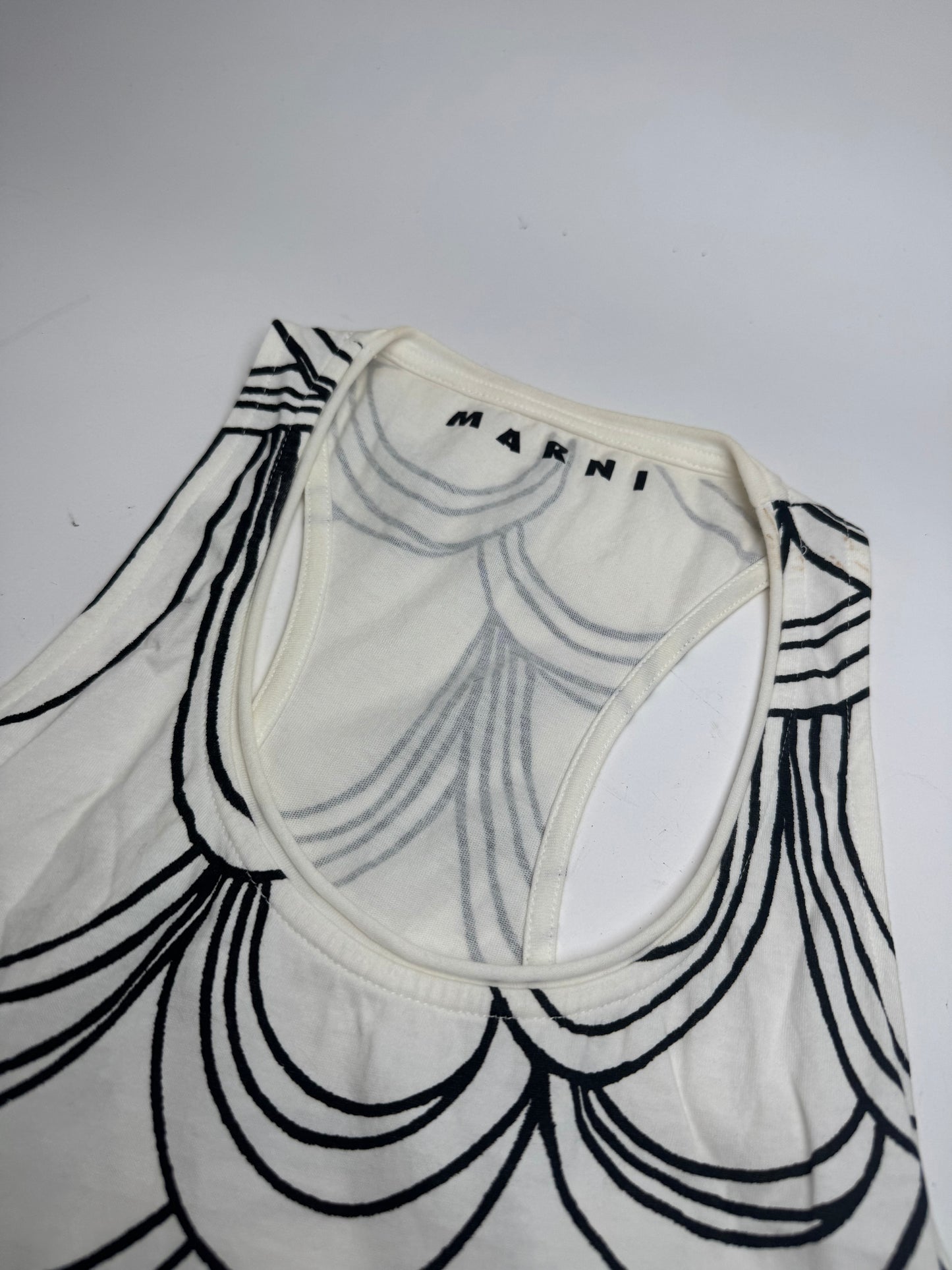 Vintage Marni Top White Black 38/M