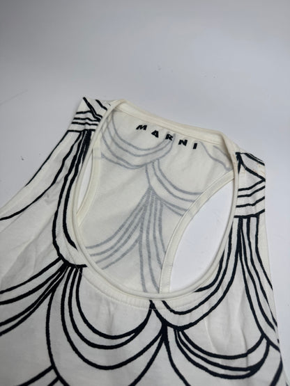 Vintage Marni Top White Black 38/M