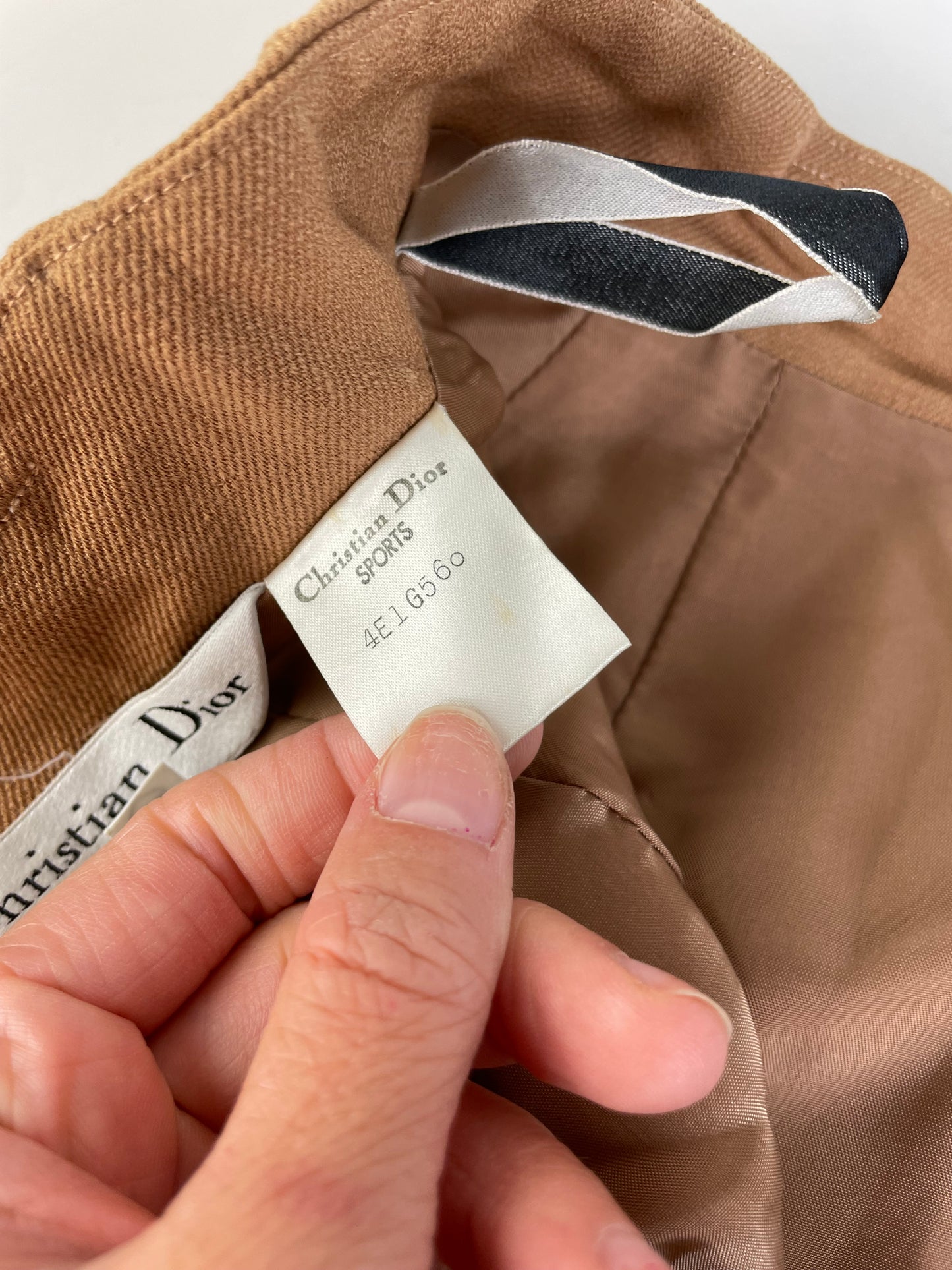 Vintage Dior Wool Skirt Tan M