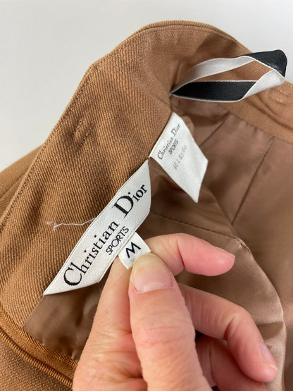 Vintage Dior Wool Skirt Tan M