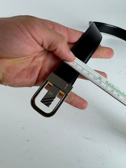 Vintage Celine Triomphe Leather Belt black