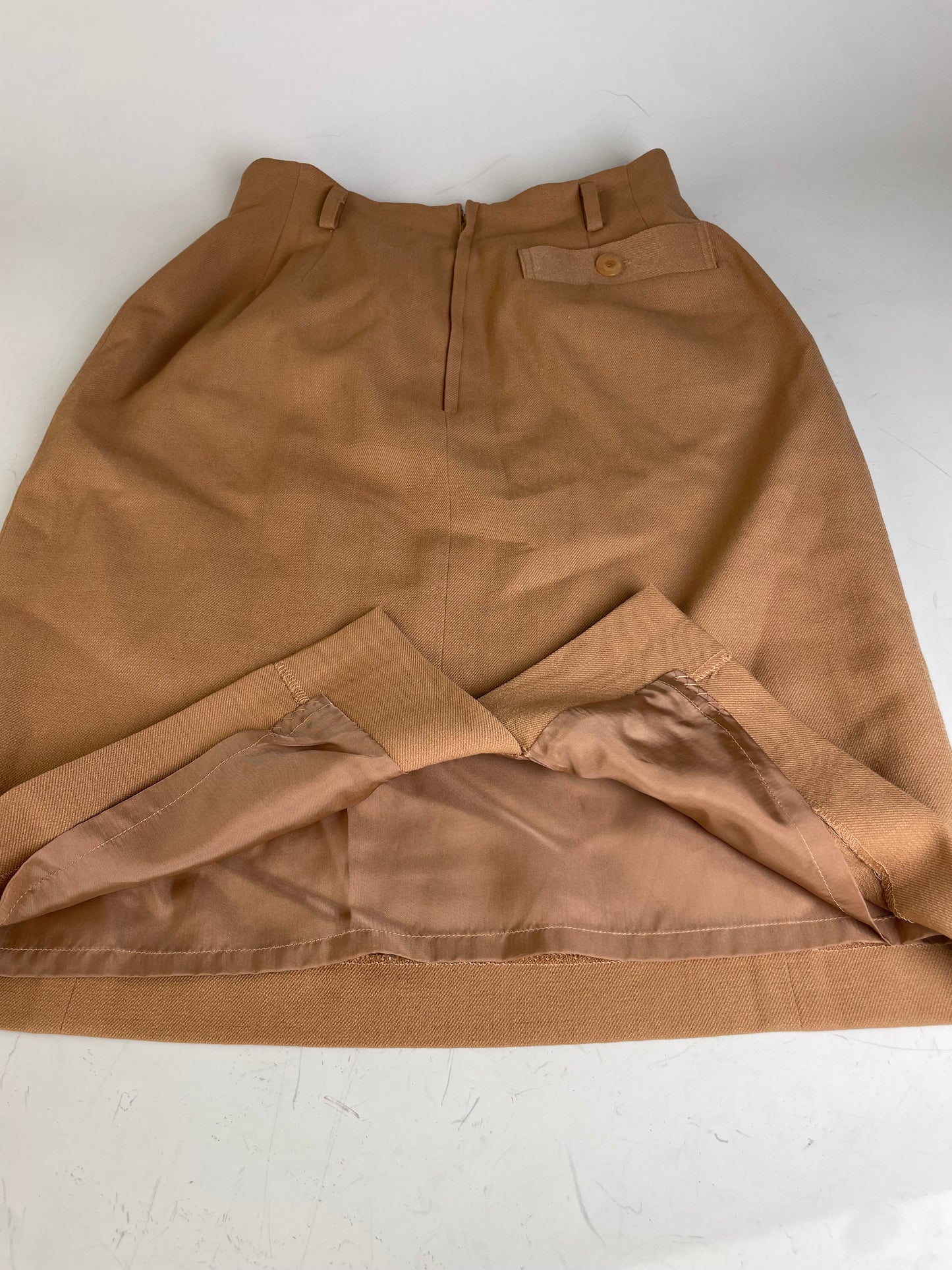 Vintage Dior Wool Skirt Tan M