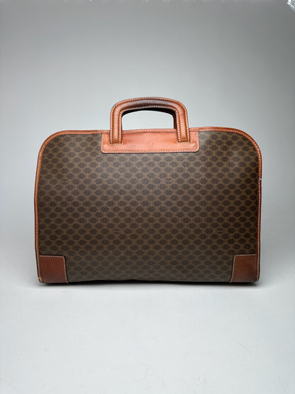 Vintage Celine Paris Leather monogram briefcase brown