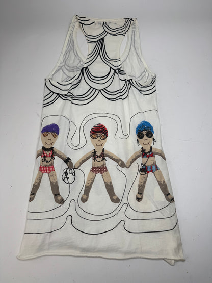 Vintage Marni Top White Black 38/M