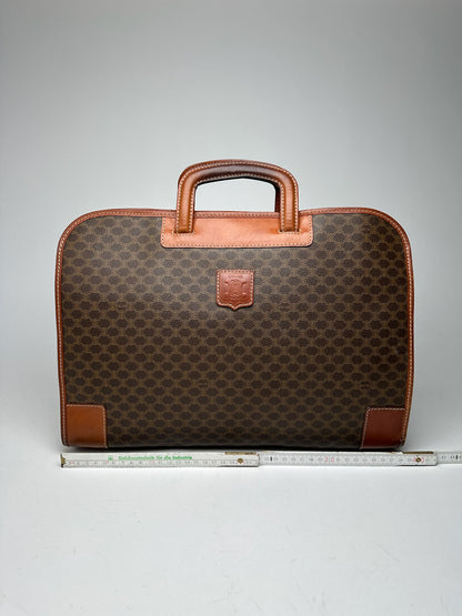 Vintage Celine Paris Leather monogram briefcase brown