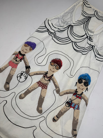 Vintage Marni Top White Black 38/M