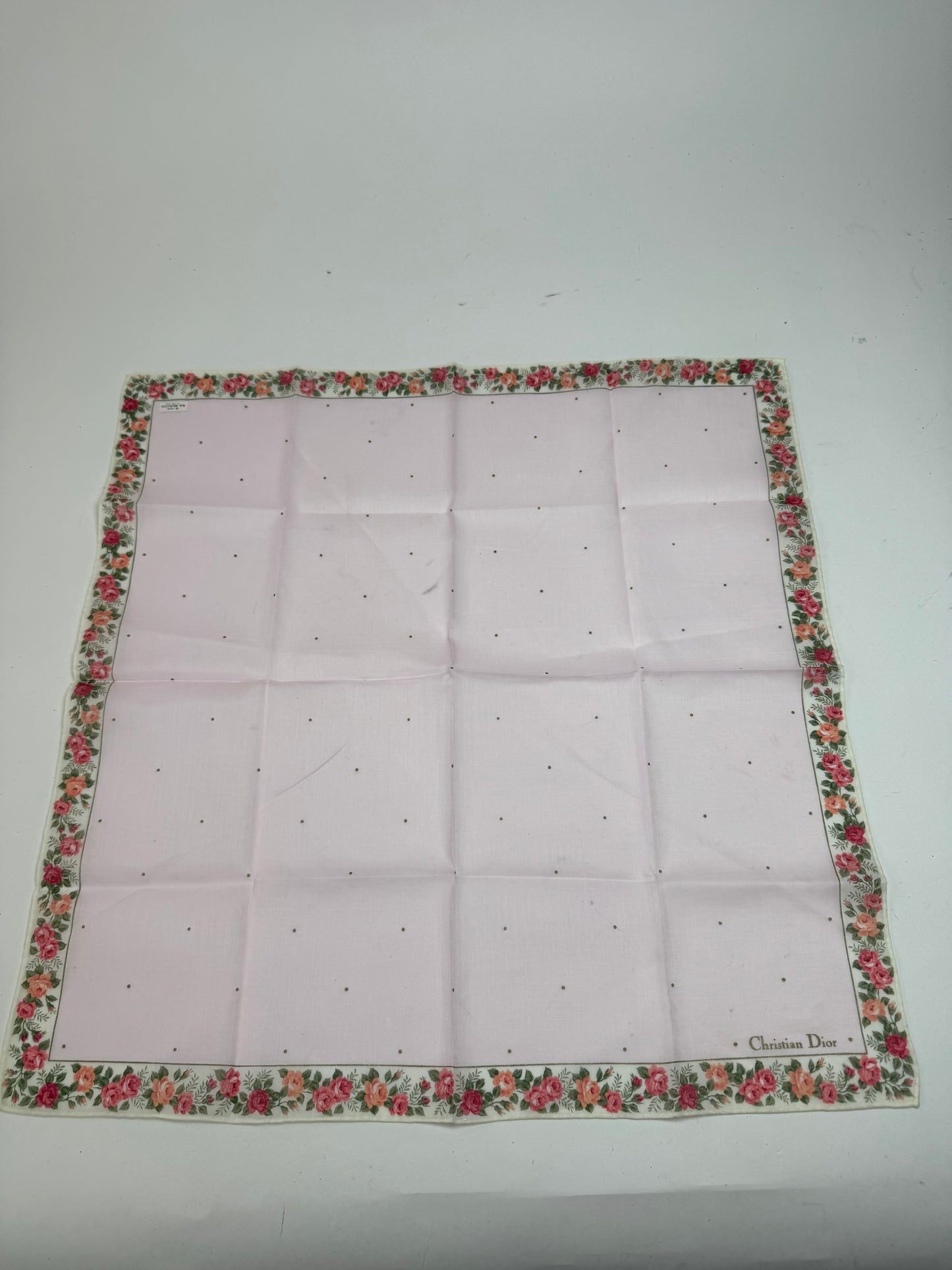 Vintage Dior Floral Scarf pink