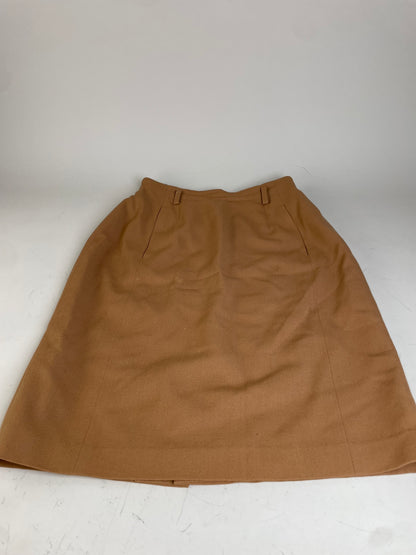 Vintage Dior Wool Skirt Tan M