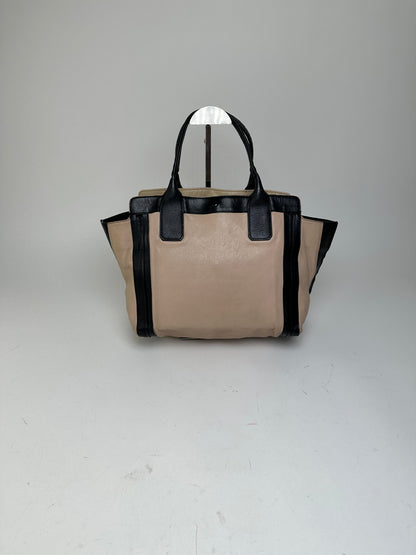 Vintage Chloe Leather Tote Bag Nude Black