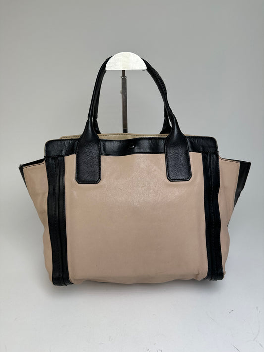 Vintage Chloe Leather Tote Bag Nude Black