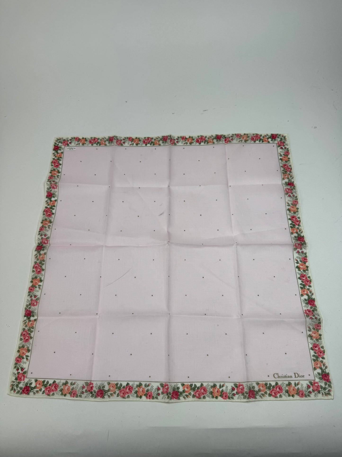 Vintage Dior Floral Scarf pink