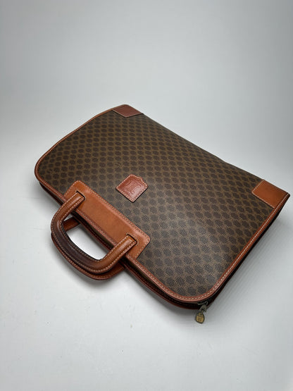 Vintage Celine Paris Leather monogram briefcase brown