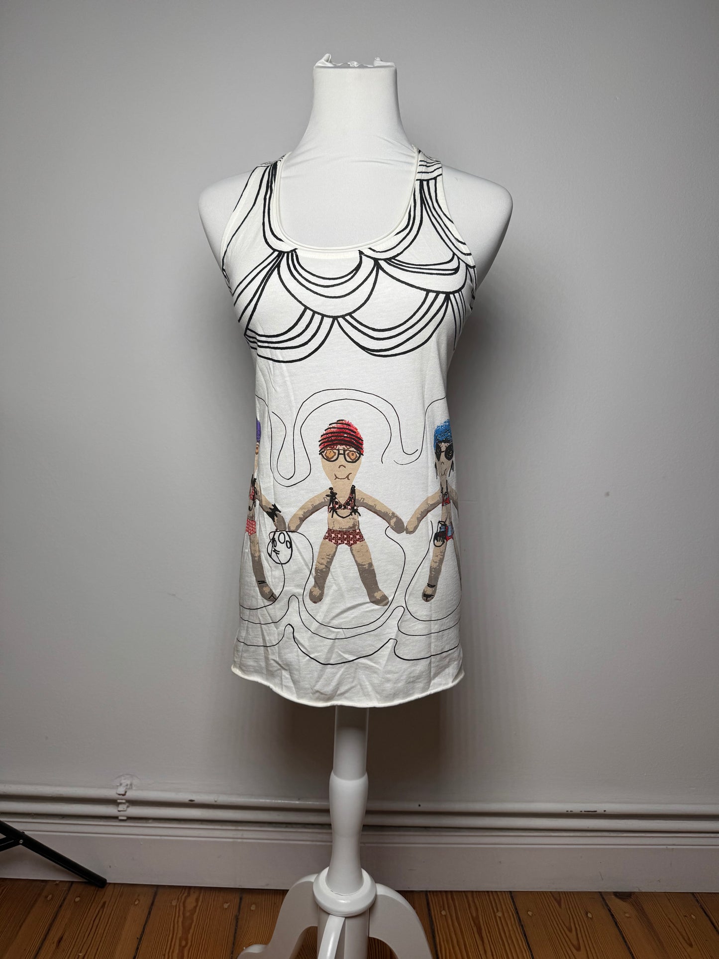 Vintage Marni Top White Black 38/M