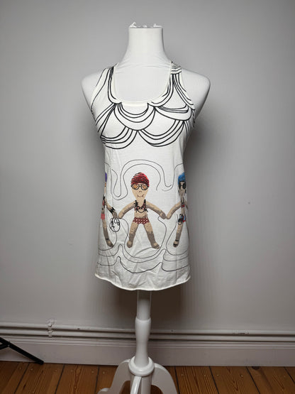 Vintage Marni Top White Black 38/M