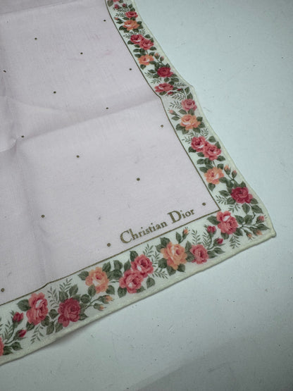 Vintage Dior Floral Scarf pink